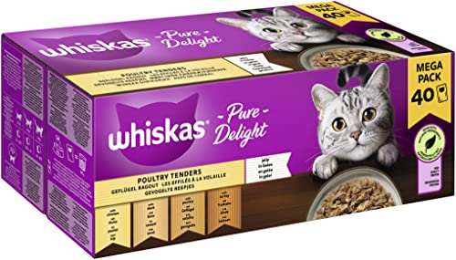 whiskas katzennassfutter geflügel ragout in gelee 40x85g 40 portionsbeutel