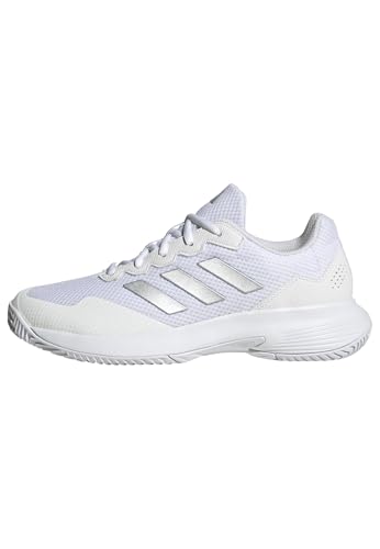 adidas tennis Schuhe Damen Gamecourt 2.0, silver metallic/cloud white, 38 2/3 EU