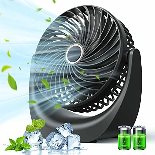 usb tischventilator mini leise 5 windgeschwindigkeiten 360 drehung 4000mAh akku