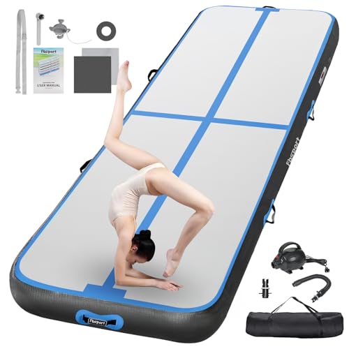 fb sport airtrack mat 10/20 cm gymnastics mat mit luftpumpe und tragetasche