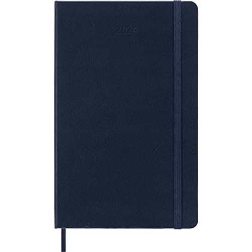 moleskine tagesplaner 2024 12 monate großformat 13x21 saphirblau hardcover