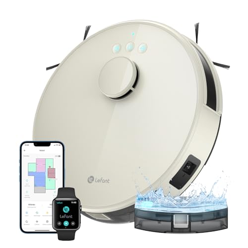 saugroboter lefant 4000pa mit wischfunktion, laser navigation, wifi, für tierhaare