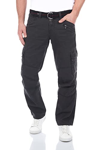 Timezone Cargohose Herren Loose Fit Baumwolle Beige Grau Khaki 29-40