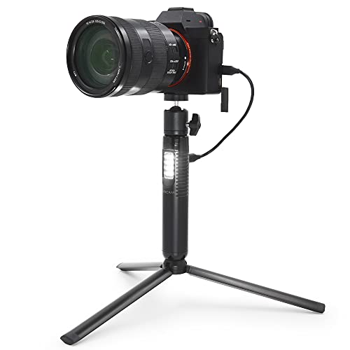 maxcam stativ zubehör kit für sony kamera, batterie power grip, led fülllicht, aluminiumlegierung, mini kugelkopf