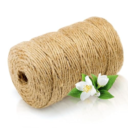 abio jute schnur 50m 2-3mm reißfest 100% natur jute kordel dekoration paketschnur