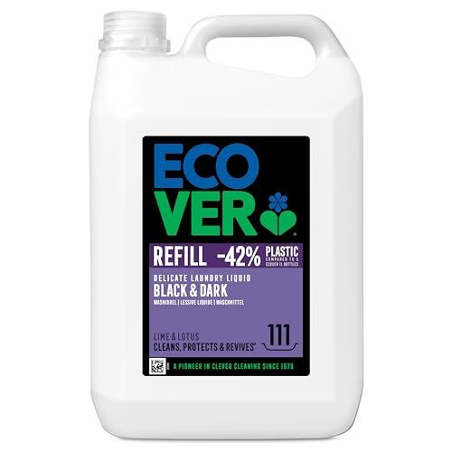 Ecover Feinwaschmittel Refill Schwarz & Dunkel, Limette & Lotus, 5L