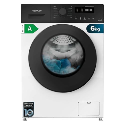 waschmaschine cecotec 6 kg bolero 6150 inverter a 1000 u/min 12 programme steam max