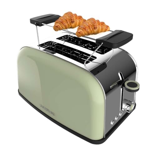 Produktbild: cecotec toaster toastin' time 850 grün, 850w, doppelter schlitz, edelstahl, automatische abschaltung