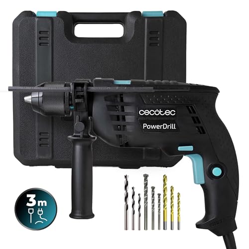 cecotec bohrmaschine powerdrill 850 mit schlagfunktion, 850 w, 3 m kabel, 13 mm futter