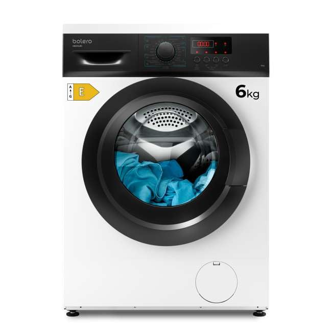 cecotec lavadora 6 kg carga frontal 6000n, 1000 rpm, 8 programme, delaystart 24h