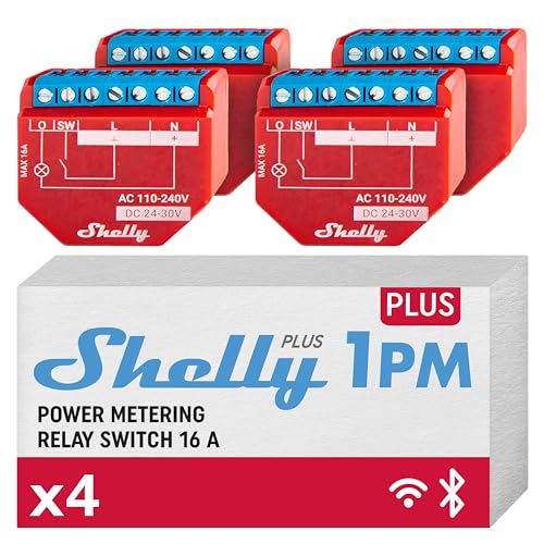 Shelly Plus 1 PM - 4er Pack (9,65/Einheit)