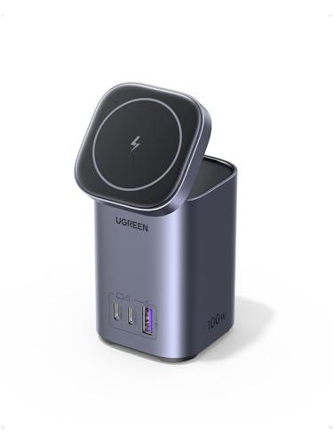 ugreen 100W ladestation usb c, nexode qi2, 4 in 1, wireless charging