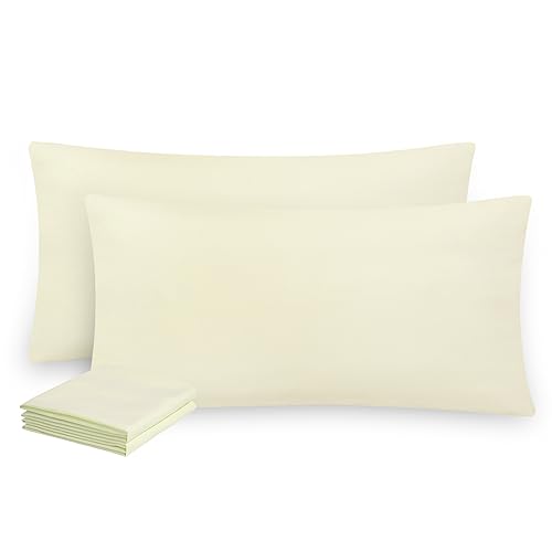Aisbo Kissenbezug Set 2 Stück 40 x 80 cm anthrazit weich Mikrofaser mit Reißverschluss