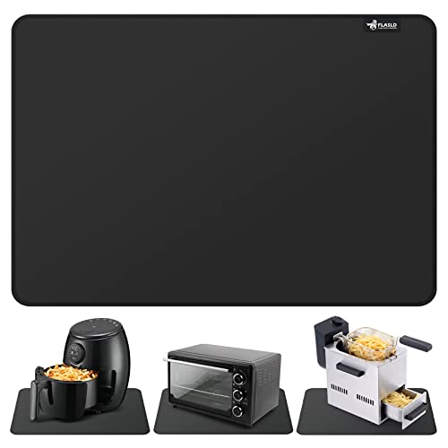 hitzebeständige matte für heißluftfritteuse FLASLD, silikonmatte schwarz 30 x 45 cm
