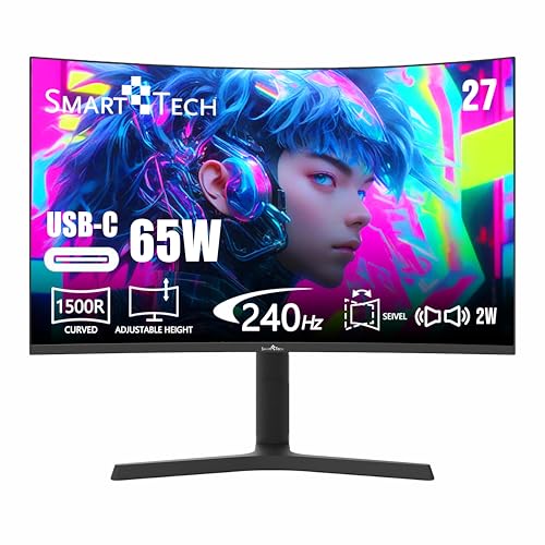 monitor smart tech 24 zoll full hd mit eingebauten lautsprechern