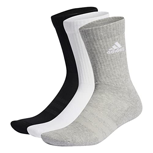 adidas kinder socks 3 paar gepolstert mittelgrau/weiß/schwarz 3-4 jahre