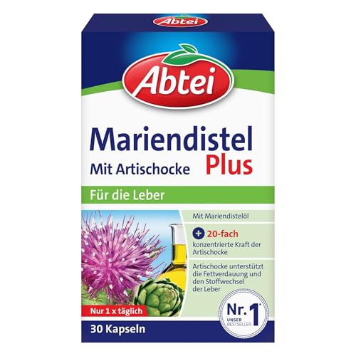 Abtei Mariendistel Plus mit Artischocke, unterstützt die leberfunktion, 30 Kapseln