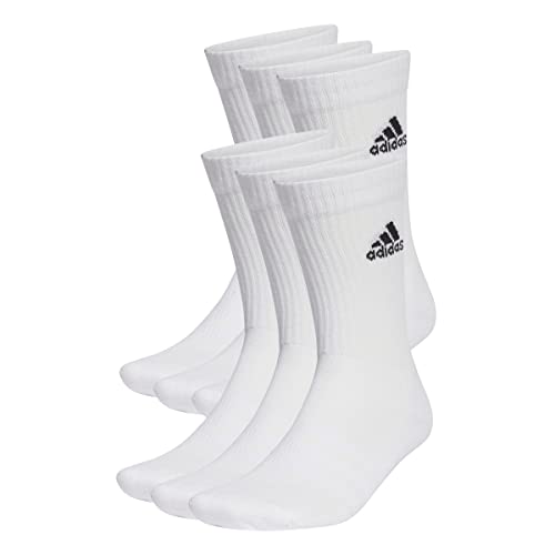 adidas crew socks unisex gepolstert sportswear 6 paar weiß schwarz 31-33