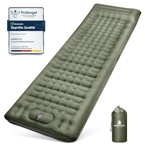 isomatte camping selbstaufblasend 12cm dick wasserdicht mit kissen und pumpe
