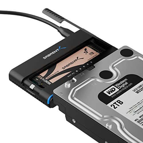 sabrent m.2 und sata ssd hdd gehäuse mit offline klonfunktion usb-c 10 gbps