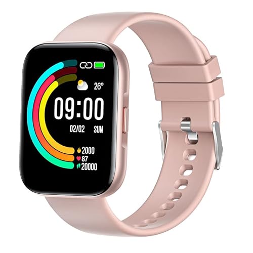 ancwear smartwatch damen, 1,78 zoll touchscreen, herzfrequenz, schlafmonitor, ip68, 24 sportmodi