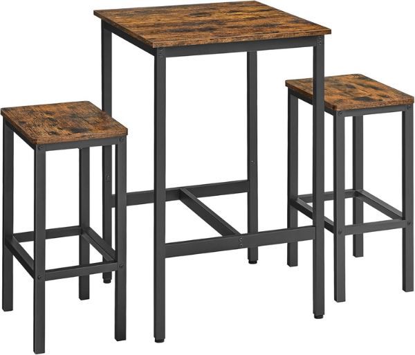 vasagle vintage bartisch mit barhocker-set, 63,99 (statt 80)