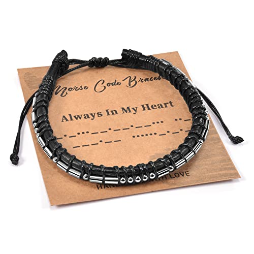 morse code armband herren von sunsh, lederarmband geschenke für männer, vatertag, geburtstag