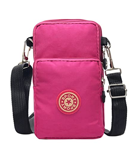 handytasche klein umhängetasche crossbody tasche von CHUANGOU rosenrot