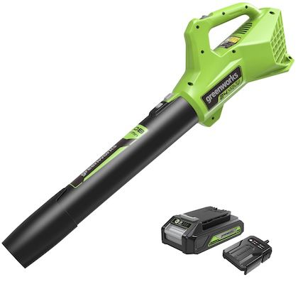 greenworks g24abiiK2 akku laubbläser, axial, 84,99 statt 115