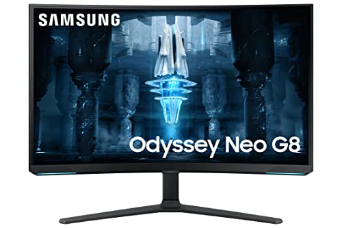 samsung odyssey neo g8 gaming monitor 32 zoll schwarz-weiß, curved