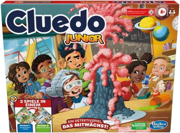 cluedo junior spiel von hasbro, 2-seitiges spielbrett, 15,98 (statt 22)