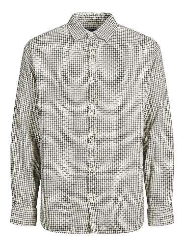 jack & jones jorgracia shirt herren langarm karomuster poloshirt cloud dancer M