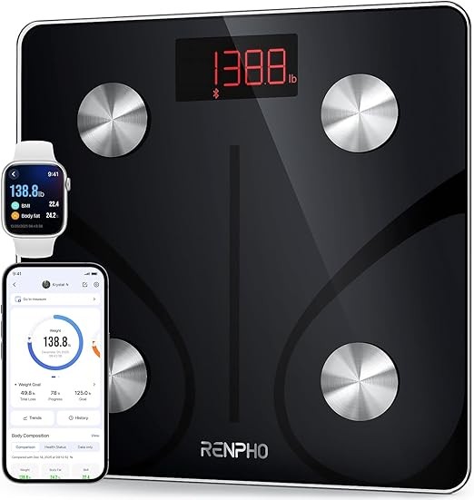 RENPHO 220 kg Bluetooth Körperfettwaage 30 cm  Körperzusammensetzung  Elis 1