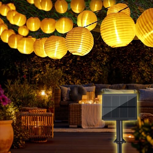 bowfar solar fairy lights 50 led 10 m wetterfest für garten balkon hochzeit