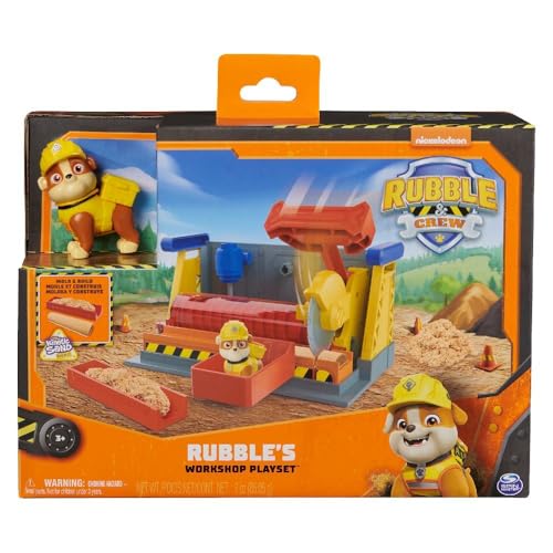 rubble & crew werkstatt spielset mit hundefigur, kinetic sand und werkzeug-Aufsätzen