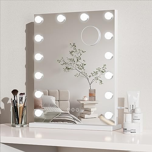 Produktbild: dripex hollywood schminkspiegel 14 beleuchtung 40 x 52 cm wand- oder tischspiegel