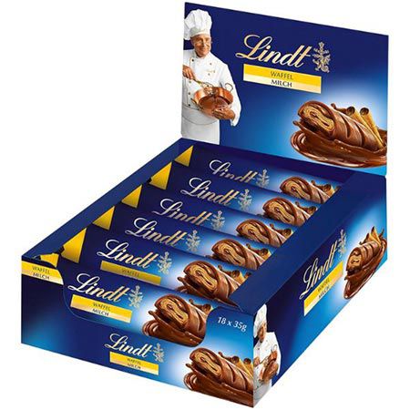 lindt waffel vollmilch riegel 18er pack ab 20,89 euro statt 31 euro