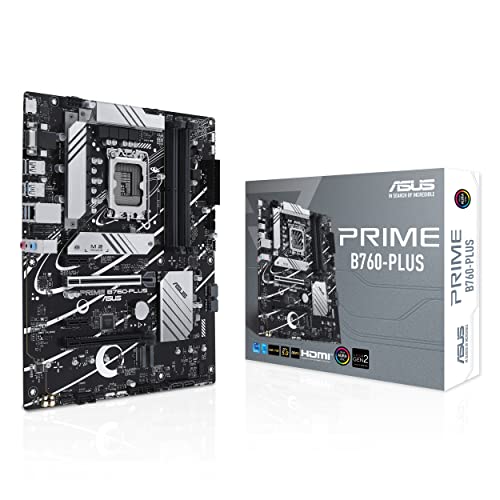 asus prime b760-plus mainboard lga 1700, intel b760, atx, ddr5, pcie 5.0