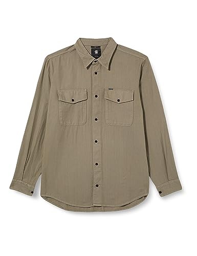 G-STAR RAW Herren Slim Hemd Grün Shamrock D20165-D454-B681, Größe S