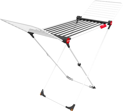 vileda wäscheständer soft care x-legs grau/weiß für innen, 19 m