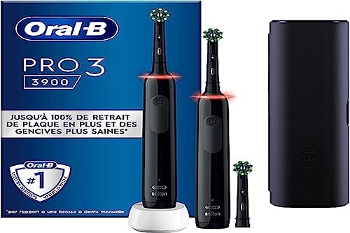 Produktbild: oral-b pro series 3 plus edition elektrische zahnbürste mit 4 aufsteckbürsten, schwarz/weiß