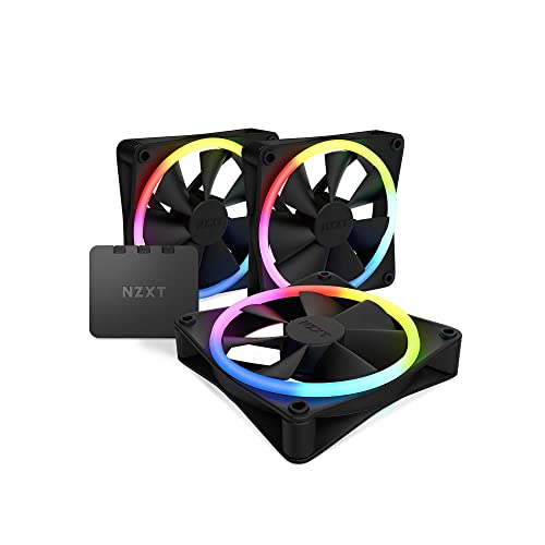 Produktbild: nzxt f120 rgb duo lüfter triple pack 3 x 120mm doppelseitiger rgb mit controller