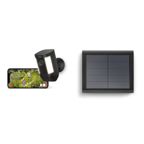 ring spotlight kamera pro solar, 2k-video, 3d-bewegungserfassung, 2 kameras