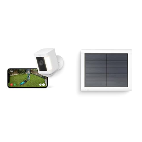 ring spotlight cam plus solar 1080p hd video, nachtsicht, gegensprechfunktion, 2 kameras