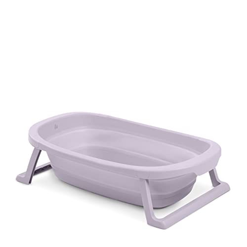 hauck faltbare babybadewanne wash n fold m für babys bis 16 kg, 80 x 48 x 25 cm, lavendel