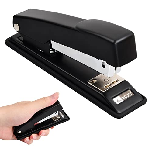 xzeemo hefter 12x6,4x3cm für heftklammern 24/6 schwarz für büro und schule