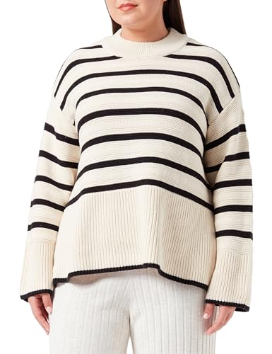 Produktbild: only damen pullover onlsia ls loose oneck, birch, schwarz, s