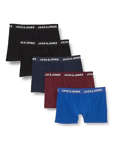 jack&jones boxershorts 5er-pack trunks schwarz blau größe l logo print