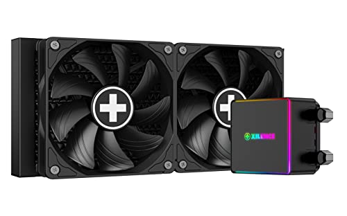 xilence lq240pro 240mm aio wasserkühlung für amd und intel, 300w tdp, 2x 120mm fdb pwm