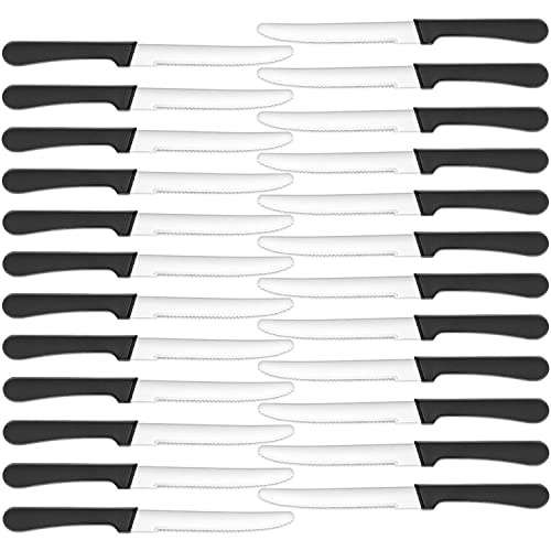 marvorem tafelmesser wellenschliff edelstahl 22 cm abendbrotmesser set 24 stück